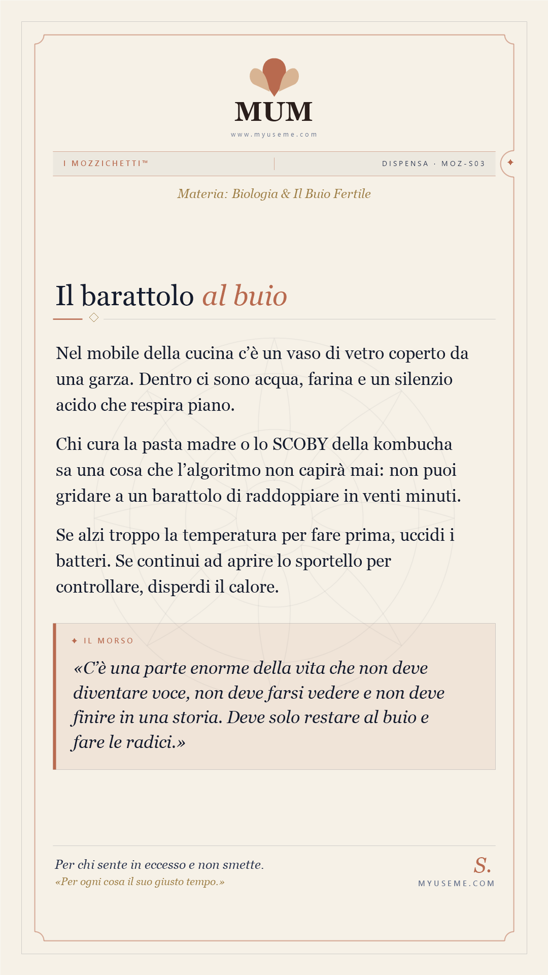 MOZ-S03 Il Barattolo al Buio